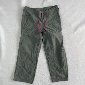 The North Face Convertible Cargo Pants Womens 10 Green Hiking Outdoor Zip Off